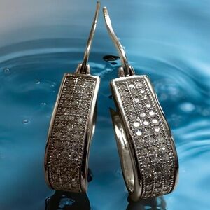 Diamond Hoop Earrings